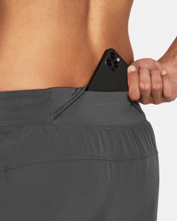 Men's UA Launch Elite 7'' Shorts, Gray, pdpMainDesktop image number 3